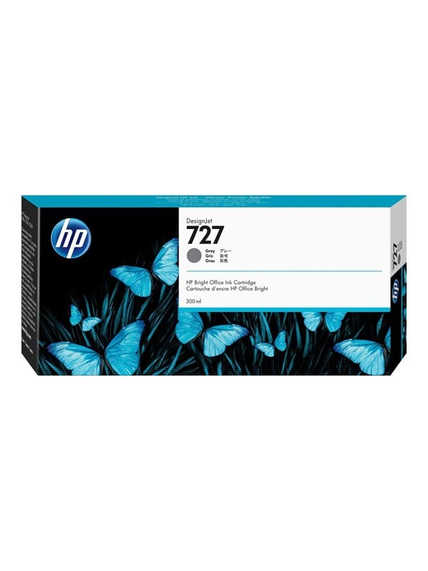 Hp 727 F9j80a High Capacity Grey Ink Blækpatron Dye-based Gray