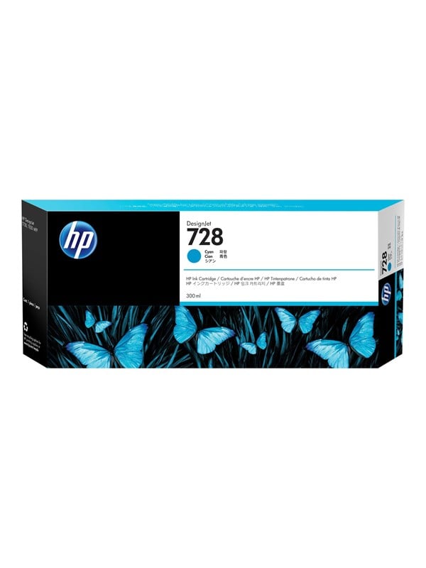 Hp 728 F9k17a Cyan Ink Blækpatron Cyan