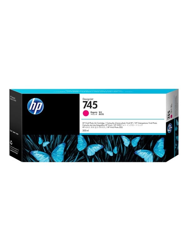 Hp 745 F9k01a High Capacity Magenta Ink Blækpatron Magenta