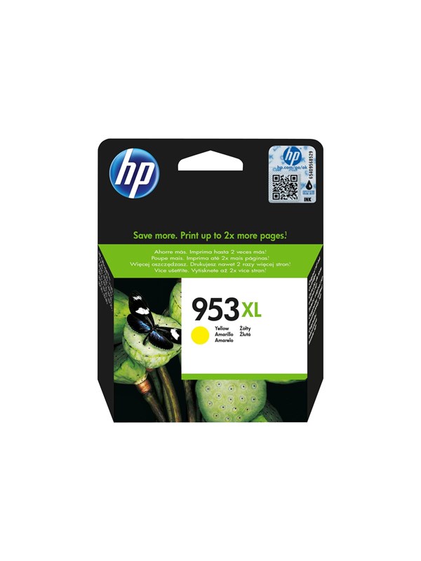 Hp 953 F6u18ae High Capacity Yellow Ink Blækpatron Gul