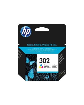 Hp 302   F6u65ae Tri-color Ink  Cyan Magenta Yellow  Blækpatron Dye-based Tricolor