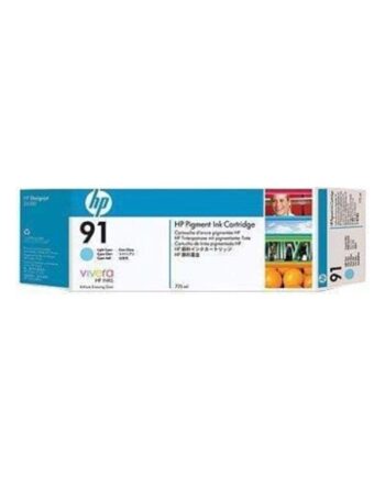 Hp 91 Light Cyan Blækpatron Lys Cyan