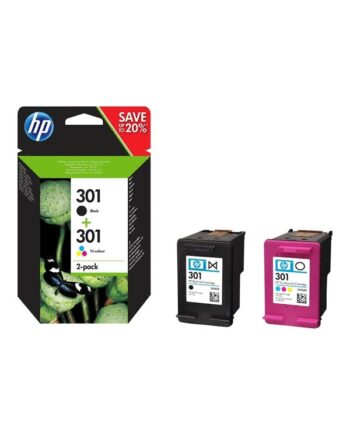 Hp 301   N9j72ae  -pack Black  Magenta Cyan Yellow  Blækpatron Dye-based Tricolor