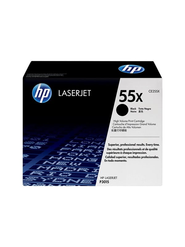 Hp 55x Ce255x High Capacity Black Toner Lasertoner Sort