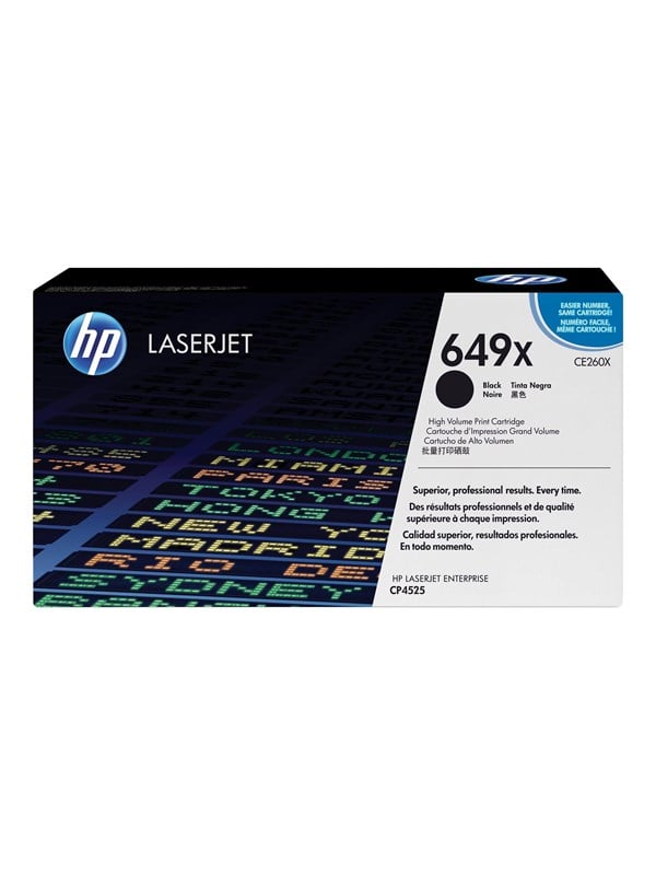 Hp 649x Ce260x High Capacity Black Toner Lasertoner Sort