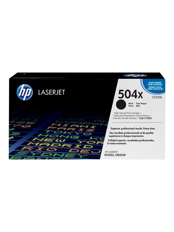 Hp 504x Ce250x High Capacity Black Toner Lasertoner Sort