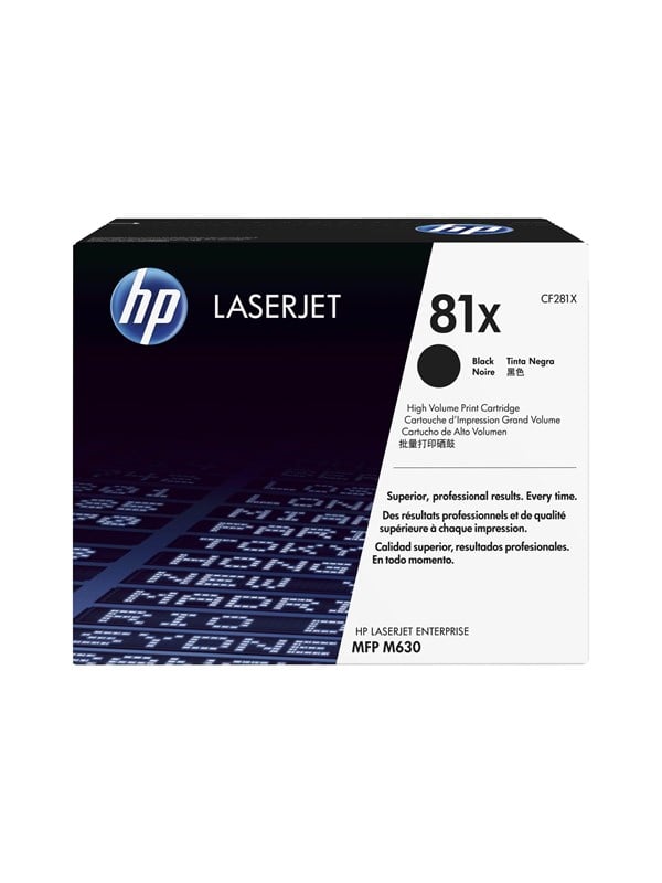Hp 81x Cf281x High Capacity Black Toner Lasertoner Sort