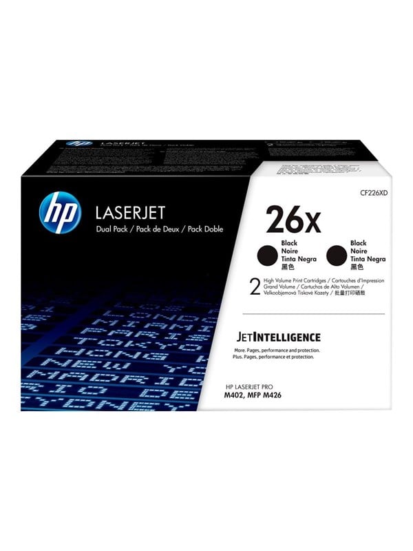 Hp 26x Cf226xd -pack High Capacity Black Toner Lasertoner Sort