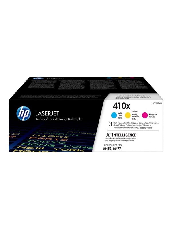 Hp 410x Cf252xm Hich Yield Capacity -pack Cyan Magenta Yellow Lasertoner