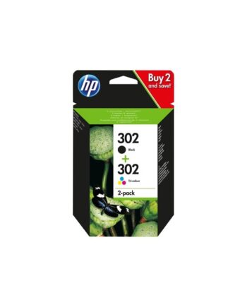 Hp 302   X4d37ae  -pack Black And Color Ink Blækpatron Dye-based Tricolor