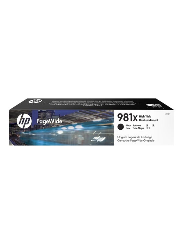 Hp 981x L0r12a High Yield Black Ink Blækpatron Sort
