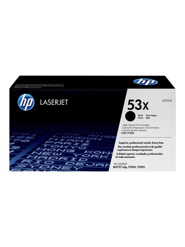 Hp 53x Q7553x High Capacity Black Toner Lasertoner Sort