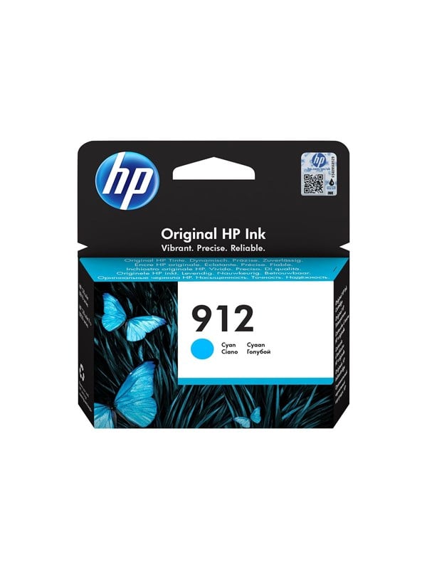 Hp 912 3yl77ae Cyan Ink Blækpatron Cyan
