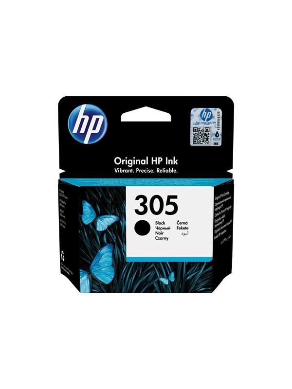 Hp 305 3ym61ae Black Ink Blækpatron Sort