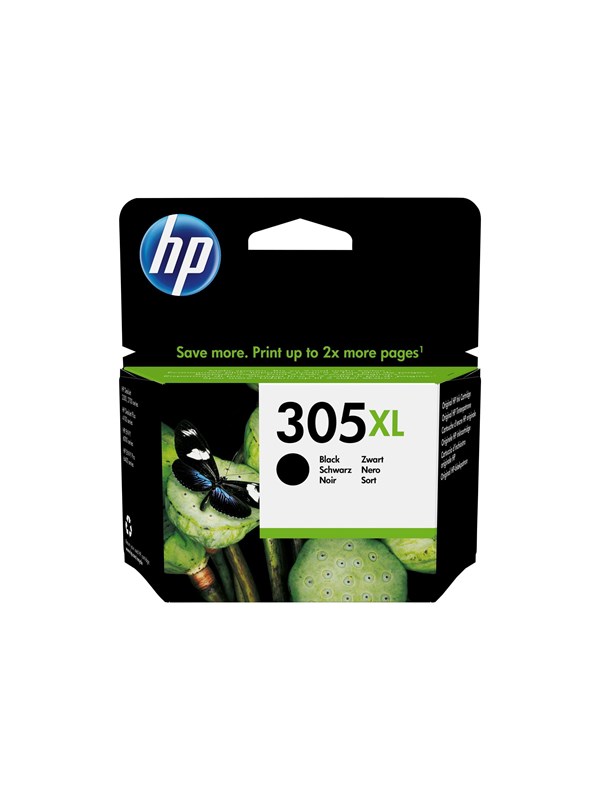 Hp 305 3ym62ae High Capacity Pigmented Black Ink Blækpatron Pigmenteret Sort