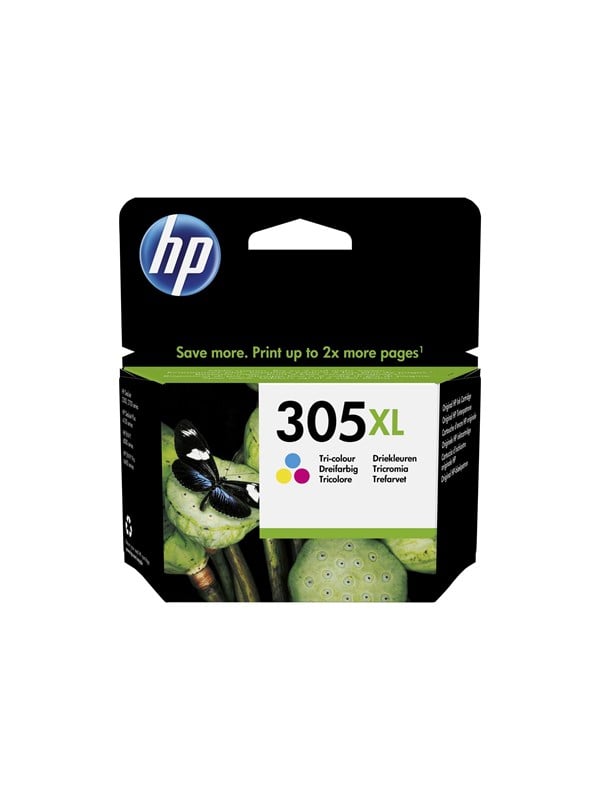 Hp 305 3ym63ae High Capacity Tri-color Cyan Magenta Yellow Blækpatron Dye-based Tricolor