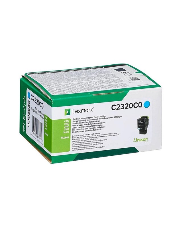 Lexmark C2320c0 Cyan Return Program Toner Lasertoner Cyan