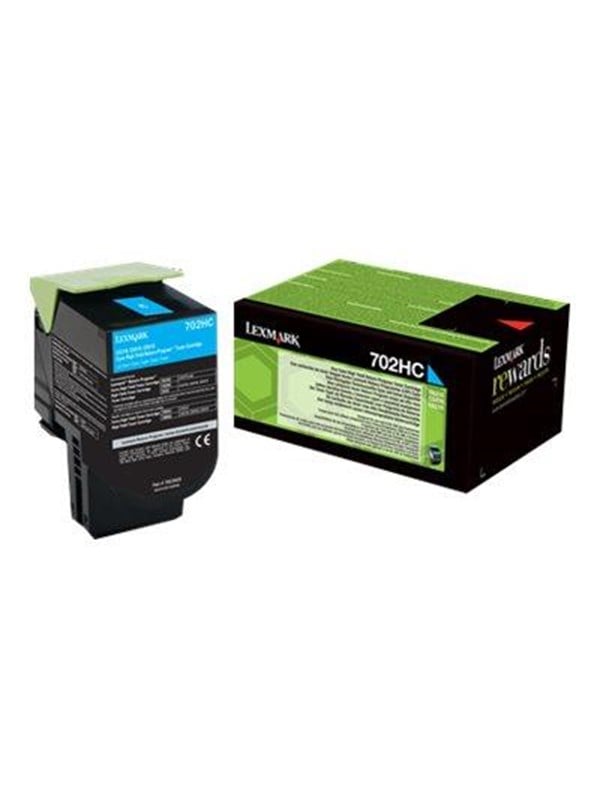 Lexmark 70c2hc0 702hc Return Program Toner Cyan Lasertoner Cyan