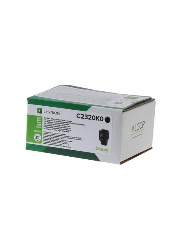 Lexmark C2320k0 Black Return Program Toner Lasertoner Sort