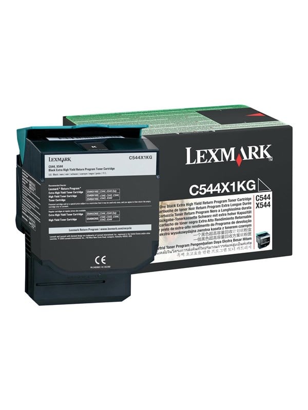 Lexmark C544x1kg Toner Black Lasertoner Sort