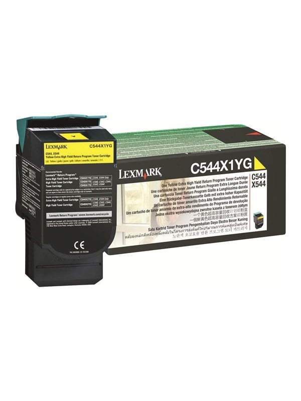 Lexmark C544x1yg Yellow Toner Lasertoner Gul