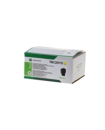 Lexmark 78c20y0 Return-toner Cartridge Yellow Lasertoner Gul