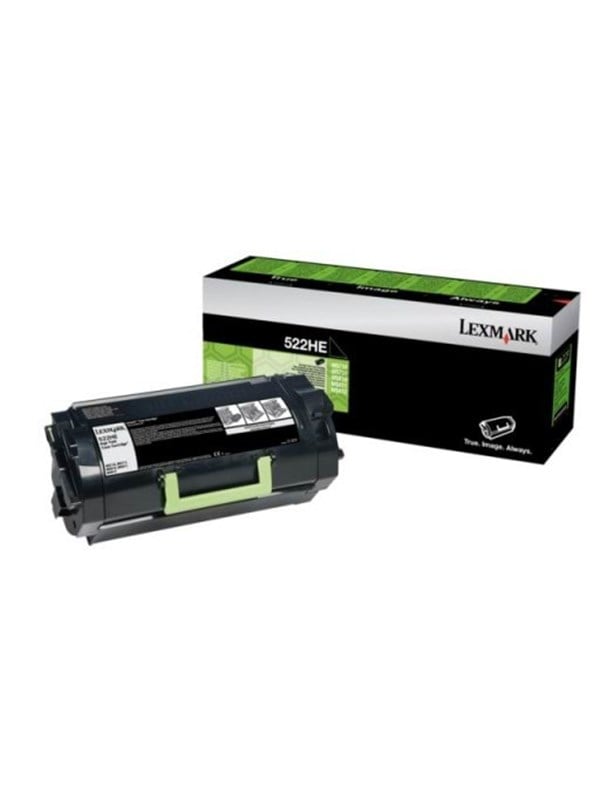 Lexmark 52d2h00 522h High Capacity Black Toner Lasertoner Sort