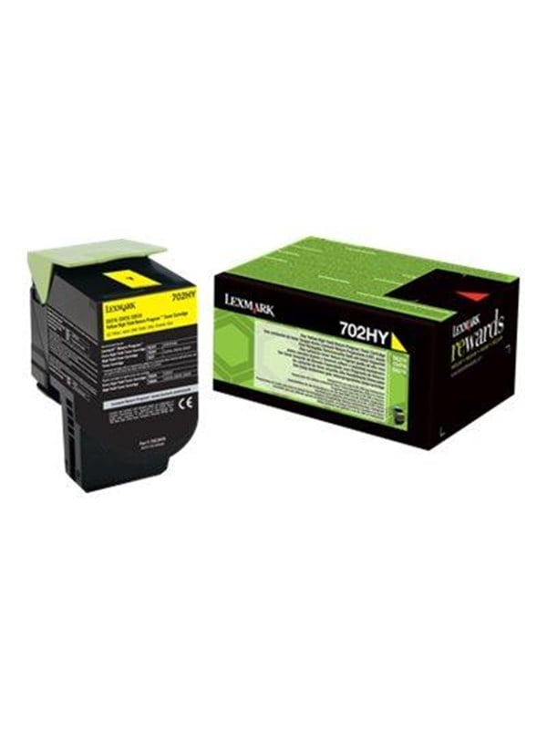 Lexmark 702hy 70c2hy0 Yellow Return Program Toner Lasertoner Gul