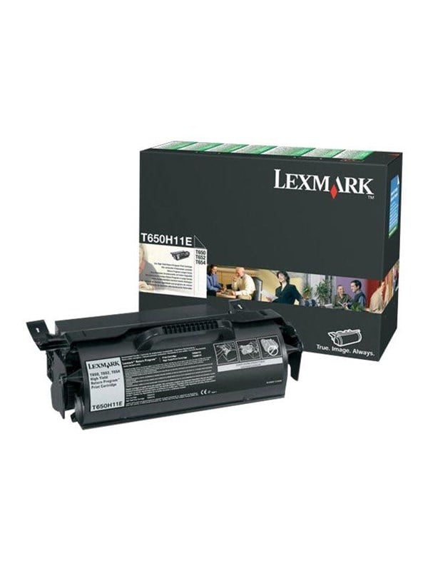 Lexmark T650h11e High Capacity Black Toner Lasertoner Sort