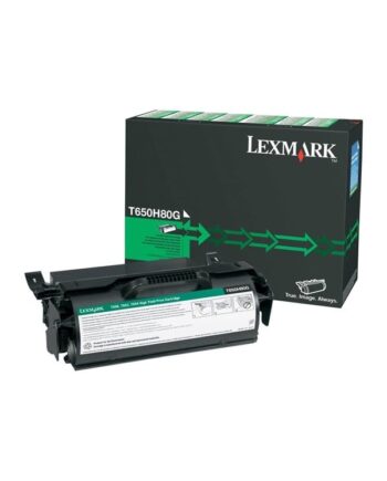 Lexmark T650h80g   High Capacity Black Toner Lasertoner Sort