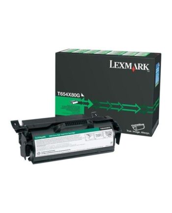 Lexmark T654x80g Black Toner Lasertoner Sort