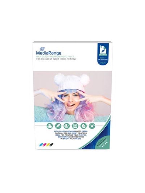 Mediarange Mrink103 210 297mm Photo Paper For Inkjet Printers High-glossy 220g 100 Sheets