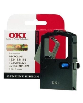 Oki Ribbon Black 9pin 1000sh   100-300 Print-bånd Sort