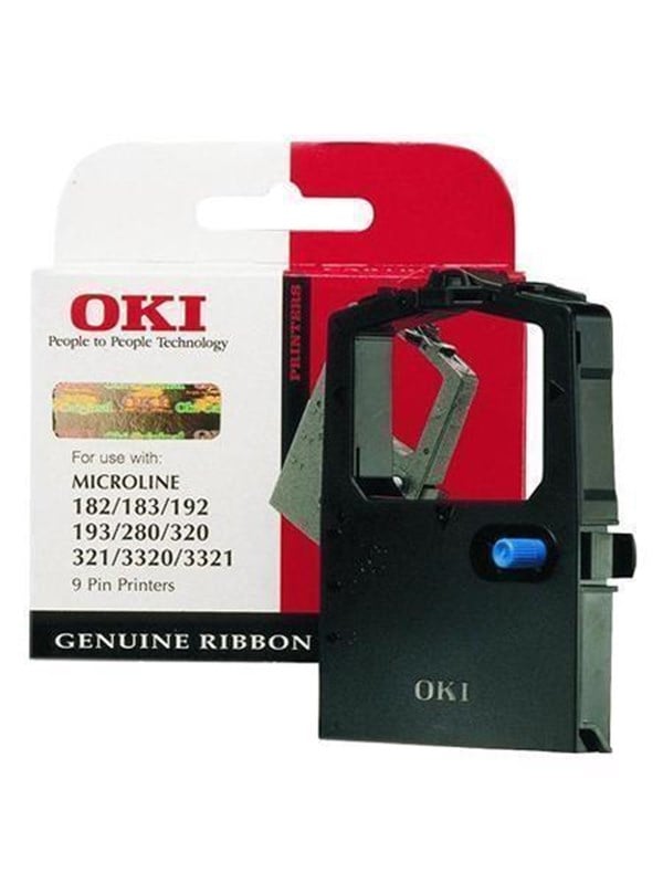 Oki Ribbon Black 9pin 1000sh 100-300 Print-bånd Sort