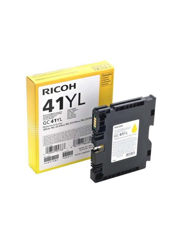 Ricoh Toner Gel Yellow 600 Pages Blækpatron Gul