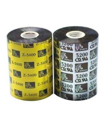 Zebra Ribbon 3200 Wax Resin Farvebånd Refill  Termisk Overføring  Sort