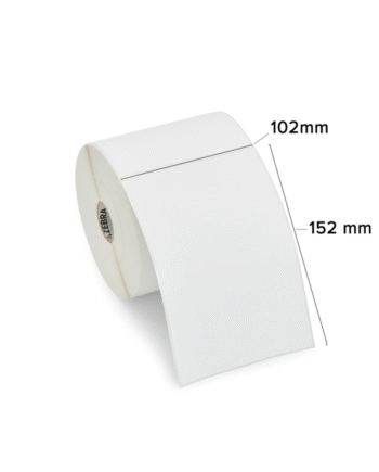 Zebra 800284-605  -perform 1000d Direct Thermal Paper Labels Uncoated Permanent Adhesive 25mm Core Perforation  12-pack