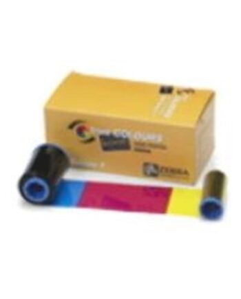 Zebra Zc300 Ribb Color1 2ymcko 400imgsupl Print Ribbon  Color  Half-panel  Cyan  Magenta  Gul  Kulsort Klar Overflade