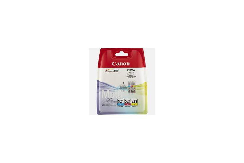 Canon Cli-521 Multi Pack Pakker Gul Cyan Magenta Original Blækbeholder
