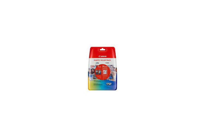Canon Pg-540l X2 Cl-541 Photo Paper Value Pack Pakker Sort Farve Cyan Magenta Gul Original Blækpatron Papirsæt