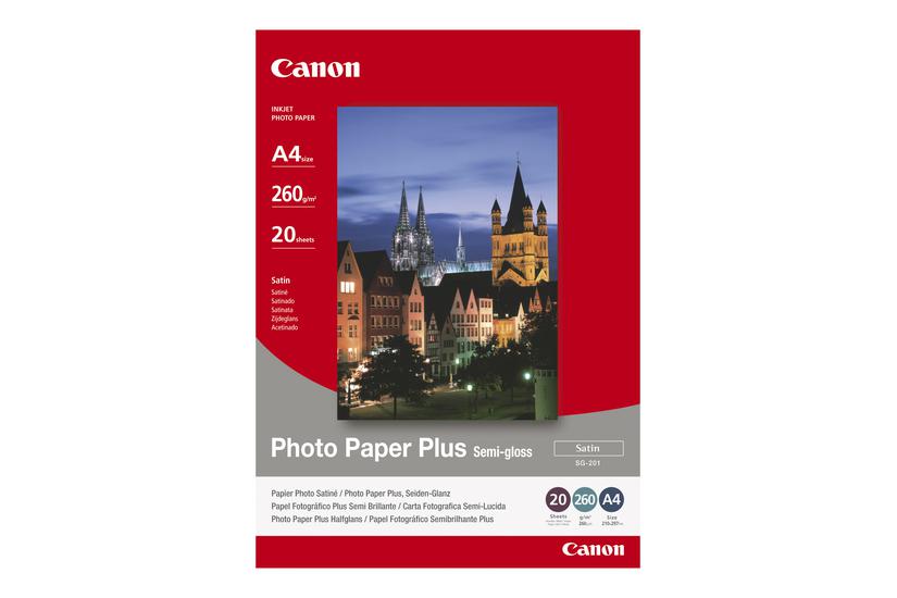 Canon Photo Paper Plus Sg-201 Fotopapir Semi-skinnede Satin Ark 100 150 Mm 260