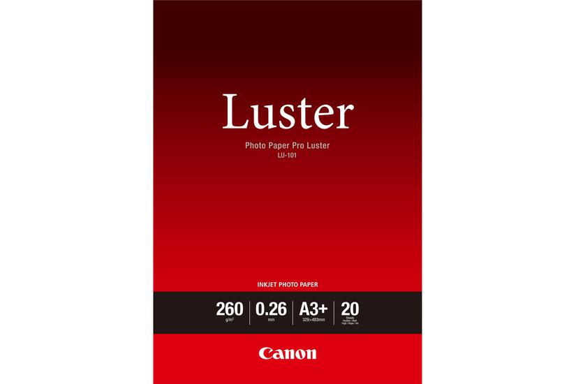 Canon Photo Paper Pro Luster Lu-101 Fotopapir Glans 20 Ark A3 Plus 260