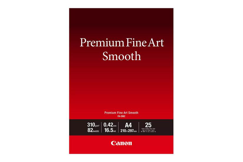 Canon Premium Fine Art Fa-sm2 Fotopapir Glat 25 Ark A4 310