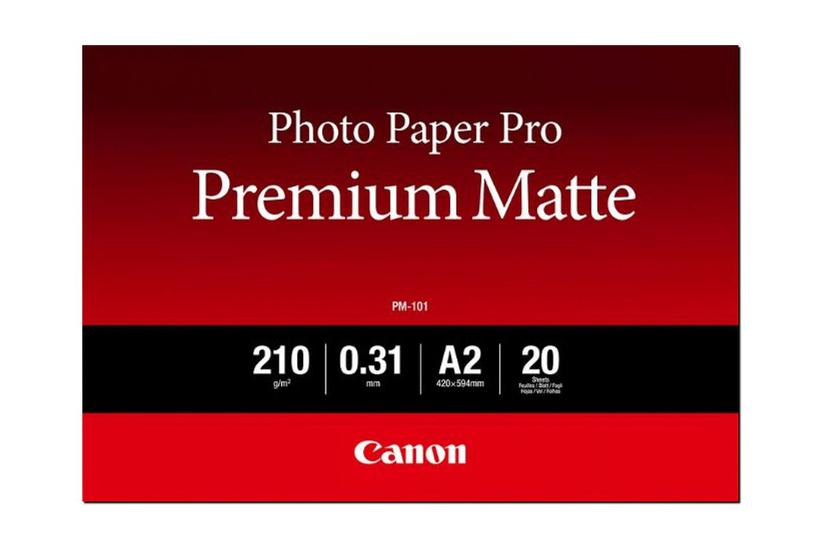 Canon Pro Premium Pm-101 Fotopapir Glat Mat 20 Ark A2 210