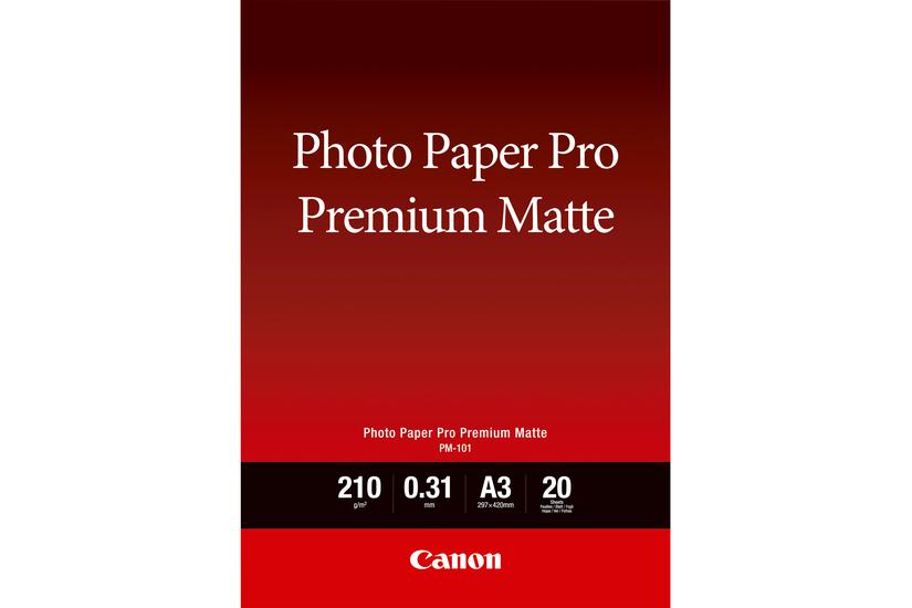 Canon Pro Premium Pm-101 Fotopapir Glat Mat 20 Ark A3 210
