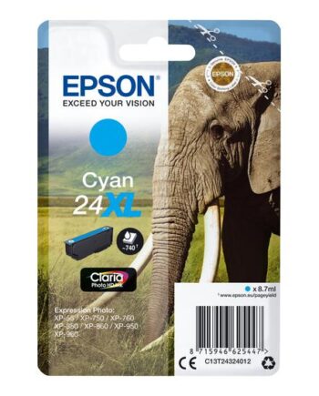 Epson 24    Cyan Original Blækpatron