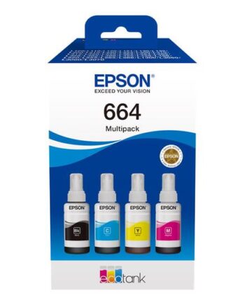 Epson Ecotank 664   Pakker Sort  Magenta  Cyan  Gul Original Blækbeholder
