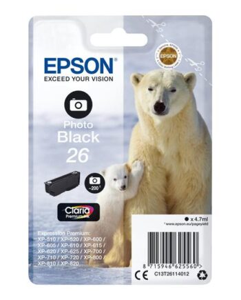 Epson 26 Foto-sort Original Blækpatron
