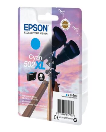 Epson 502  Høj Kapacitet Cyan Original Blækpatron