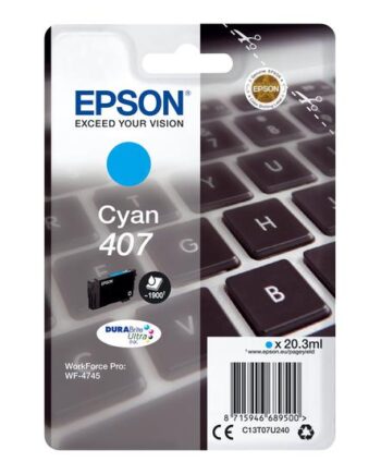 Epson 407   Størrelse Cyan Original Blækpatron
